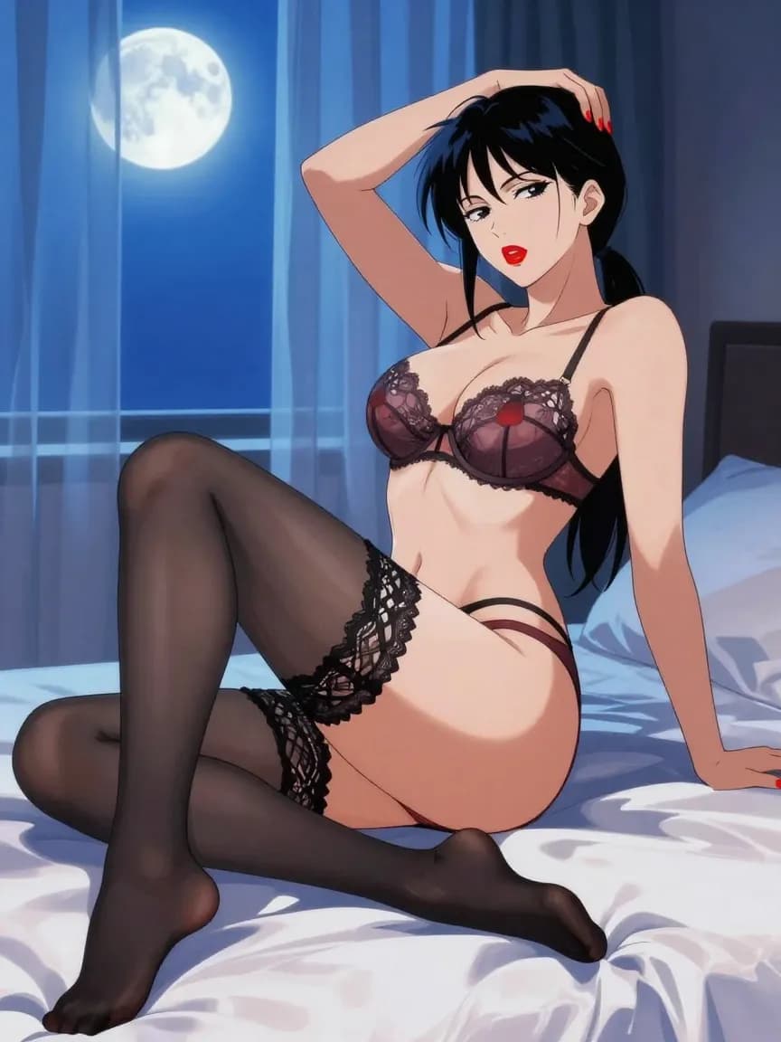 Isabella - Sheer Lingerie - Bedroom Moonlight